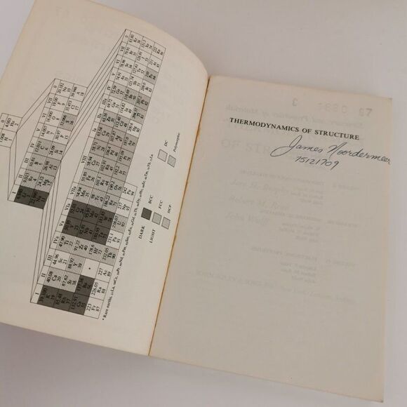 1964 Structure and Properties of Materials Vol II Thermodynamics Book Engineer - Picture 5 of 9